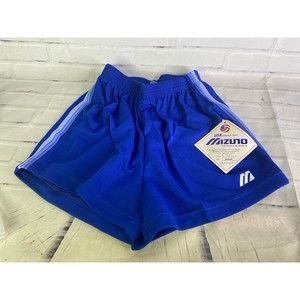 VTG Mizuno Volleyball Shorts DEADSTOCK Blue Unisex Mens Womens Medium USA Made